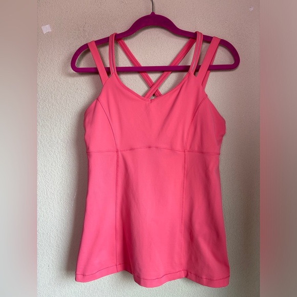 Lululemon Happy Strappy Athletic Tank Top in Pink Lemonade 12 L XL - Picture 5 of 12